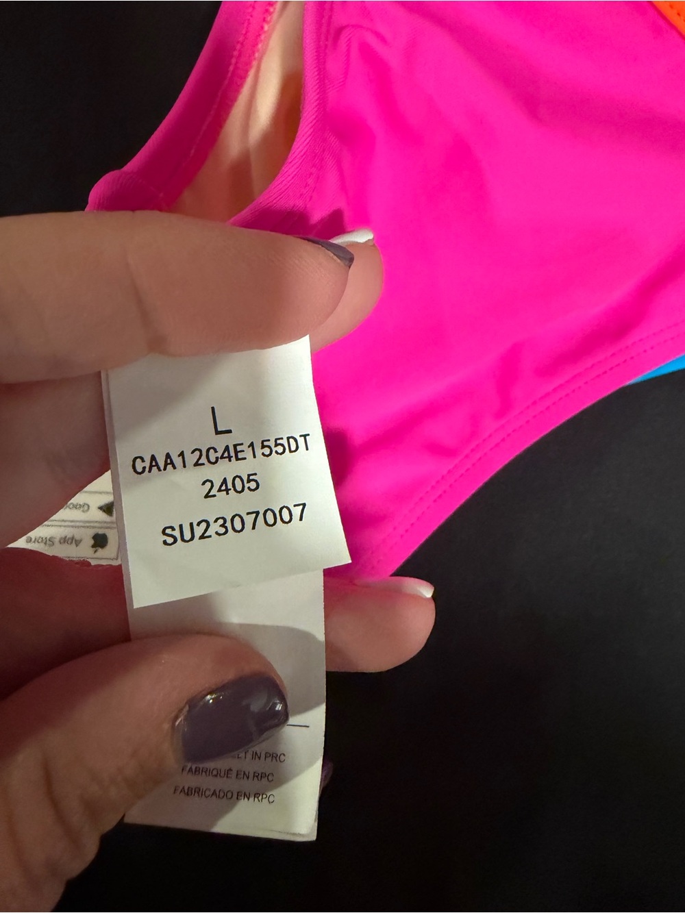 Cupshe Neon Colorblock Bikini Top and High Waisted Bottoms Size L NWT - Picture 9 of 11